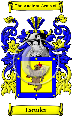 Escuder Name Meaning, Family History, Family Crest & Coats of Arms