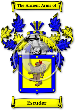 Escuder Family Crest Download (JPG) Legacy Series - 600 DPI