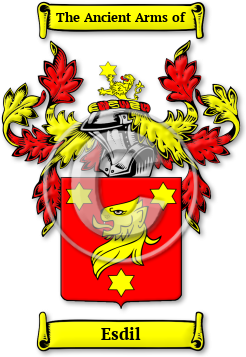 Esdil Family Crest Download (jpg) Legacy Series - 150 DPI
