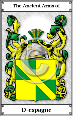D-espagne Family Crest Download (JPG)  Book Plated - 150 DPI