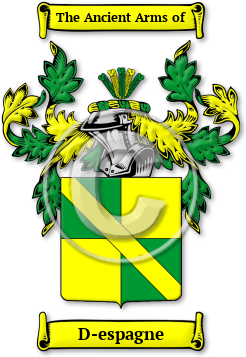 D-espagne Family Crest Download (jpg) Legacy Series - 150 DPI
