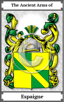 Espaigne Family Crest Download (JPG)  Book Plated - 150 DPI