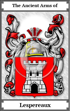 Lespereaux Family Crest Download (JPG)  Book Plated - 150 DPI