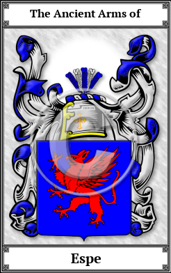 Espe Family Crest Download (JPG)  Book Plated - 150 DPI