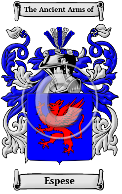 Espese Family Crest/Coat of Arms