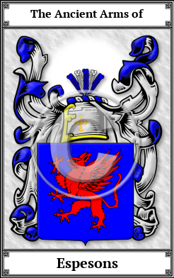 Espesons Family Crest Download (JPG)  Book Plated - 150 DPI