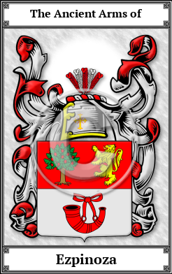 Ezpinoza Family Crest Download (JPG)  Book Plated - 150 DPI