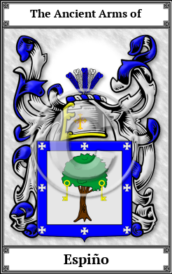 Espiño Family Crest Download (JPG)  Book Plated - 150 DPI