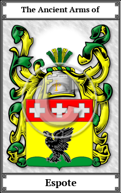 Espote Family Crest Download (JPG) Book Plated - 600 DPI