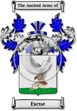 Escue Family Crest Download (jpg) Legacy Series - 150 DPI