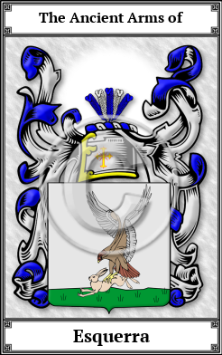 Esquerra Family Crest Download (JPG) Book Plated - 600 DPI
