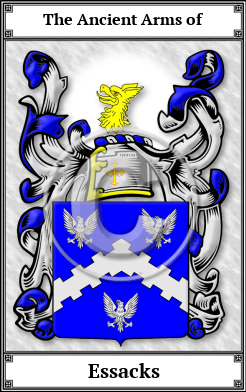 Essacks Family Crest Download (JPG)  Book Plated - 150 DPI