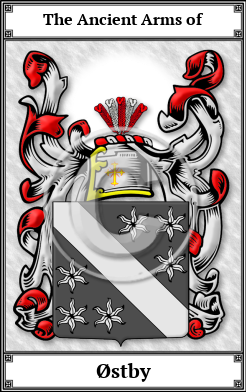 Østby Family Crest Download (JPG)  Book Plated - 150 DPI