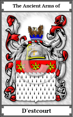 D'estcourt Family Crest Download (JPG)  Book Plated - 150 DPI