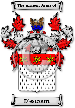 D'estcourt Family Crest Download (jpg) Legacy Series - 150 DPI