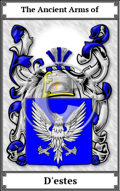 D'estes Family Crest Download (JPG)  Book Plated - 150 DPI