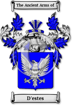 D'estes Family Crest Download (jpg) Legacy Series - 150 DPI