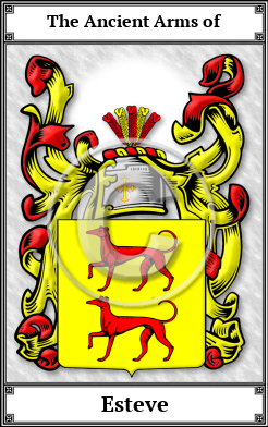 Esteve Family Crest Download (JPG)  Book Plated - 150 DPI