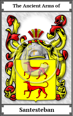 Santesteban Family Crest Download (JPG)  Book Plated - 150 DPI