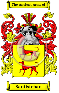 Santisteban Family Crest Download (JPG) Heritage Series - 600 DPI