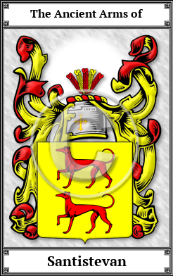 Santistevan Family Crest Download (JPG)  Book Plated - 150 DPI
