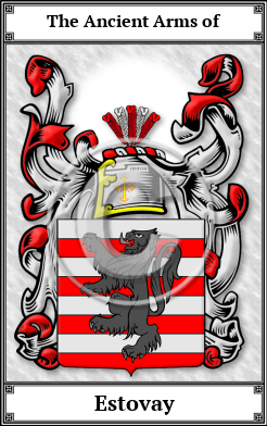 Estovay Family Crest Download (JPG)  Book Plated - 150 DPI