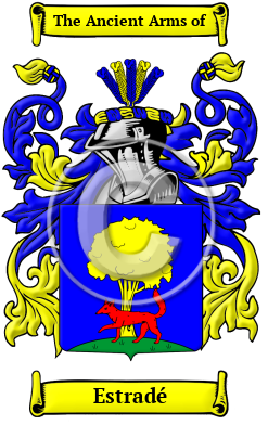 Estradé Family Crest/Coat of Arms