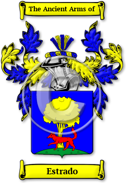 Estrado Family Crest Download (jpg) Legacy Series - 150 DPI