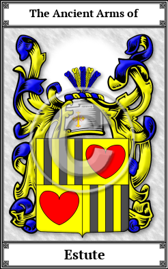 Estute Family Crest Download (JPG)  Book Plated - 150 DPI