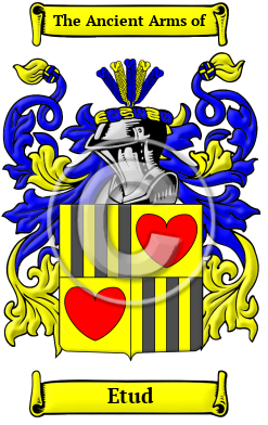 Etud Family Crest/Coat of Arms