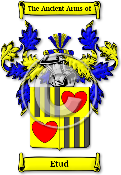Etud Family Crest Download (jpg) Legacy Series - 150 DPI