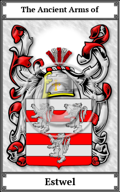 Estwel Family Crest Download (JPG)  Book Plated - 150 DPI