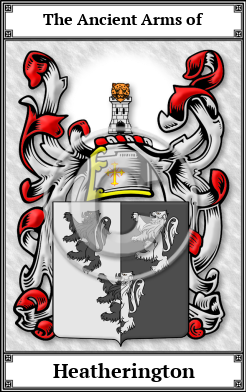 Heatherington Family Crest Download (JPG)  Book Plated - 150 DPI