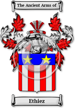 Ethiez Family Crest Download (jpg) Legacy Series - 150 DPI