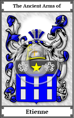 Etienne Family Crest Download (JPG)  Book Plated - 150 DPI