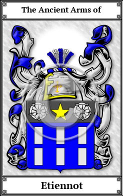 Etiennot Family Crest Download (JPG)  Book Plated - 150 DPI