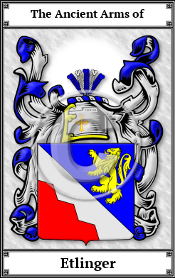Etlinger Family Crest Download (JPG)  Book Plated - 150 DPI