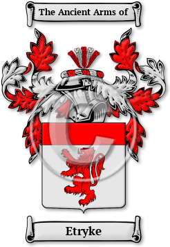 Etryke Family Crest Download (jpg) Legacy Series - 150 DPI