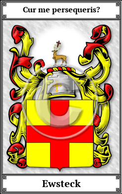 Ewsteck Family Crest Download (JPG)  Book Plated - 150 DPI