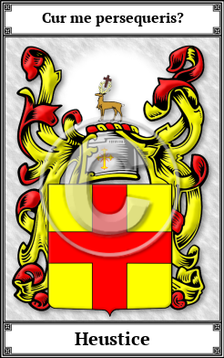 Heustice Family Crest Download (JPG) Book Plated - 600 DPI