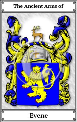 Evene Family Crest Download (JPG) Book Plated - 600 DPI