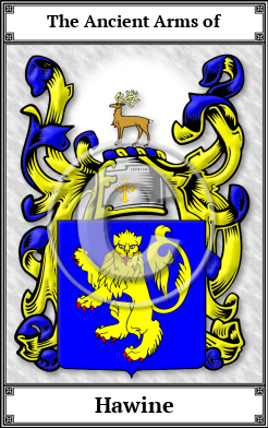 Hawine Family Crest Download (JPG) Book Plated - 600 DPI