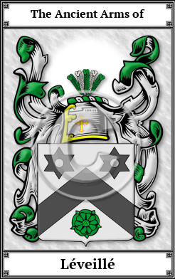Léveillé Family Crest Download (JPG)  Book Plated - 150 DPI