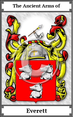 Everett Family Crest Download (JPG)  Book Plated - 150 DPI