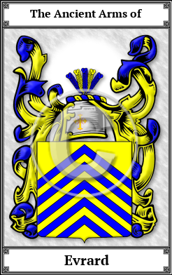Evrard Family Crest Download (JPG)  Book Plated - 150 DPI