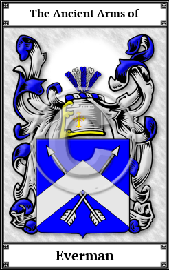 Everman Family Crest Download (JPG)  Book Plated - 150 DPI