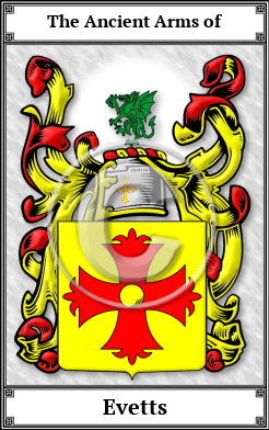 Evetts Family Crest Download (JPG) Book Plated - 600 DPI