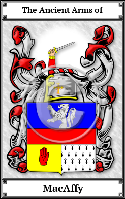 MacAffy Family Crest Download (JPG) Book Plated - 600 DPI