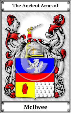 McIlwee Family Crest Download (JPG)  Book Plated - 150 DPI