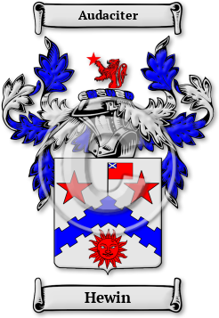 Hewin Family Crest Download (jpg) Legacy Series - 150 DPI